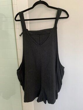 Shein Curve Womens 3XL Black Romper Overalls Shortalls